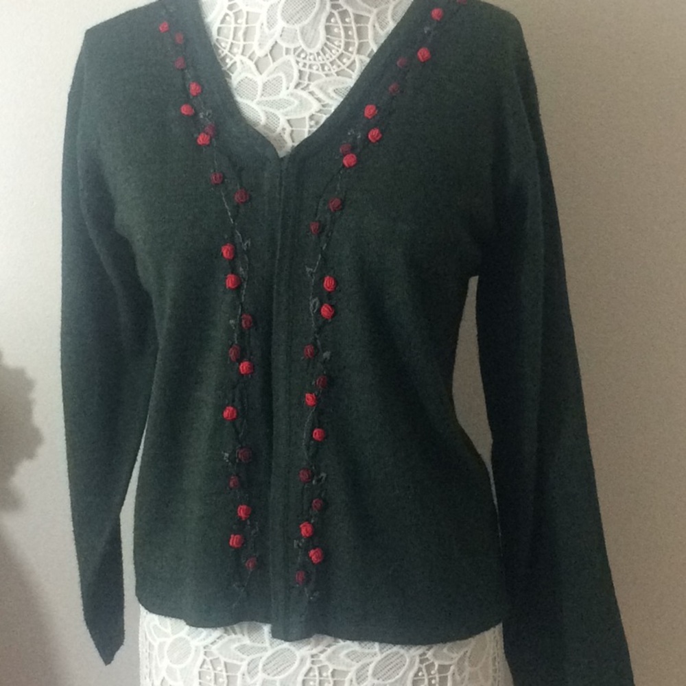 Green Sweater - Carolyn Taylor